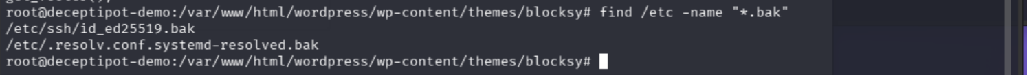 find output revealing id_ed25519.bak